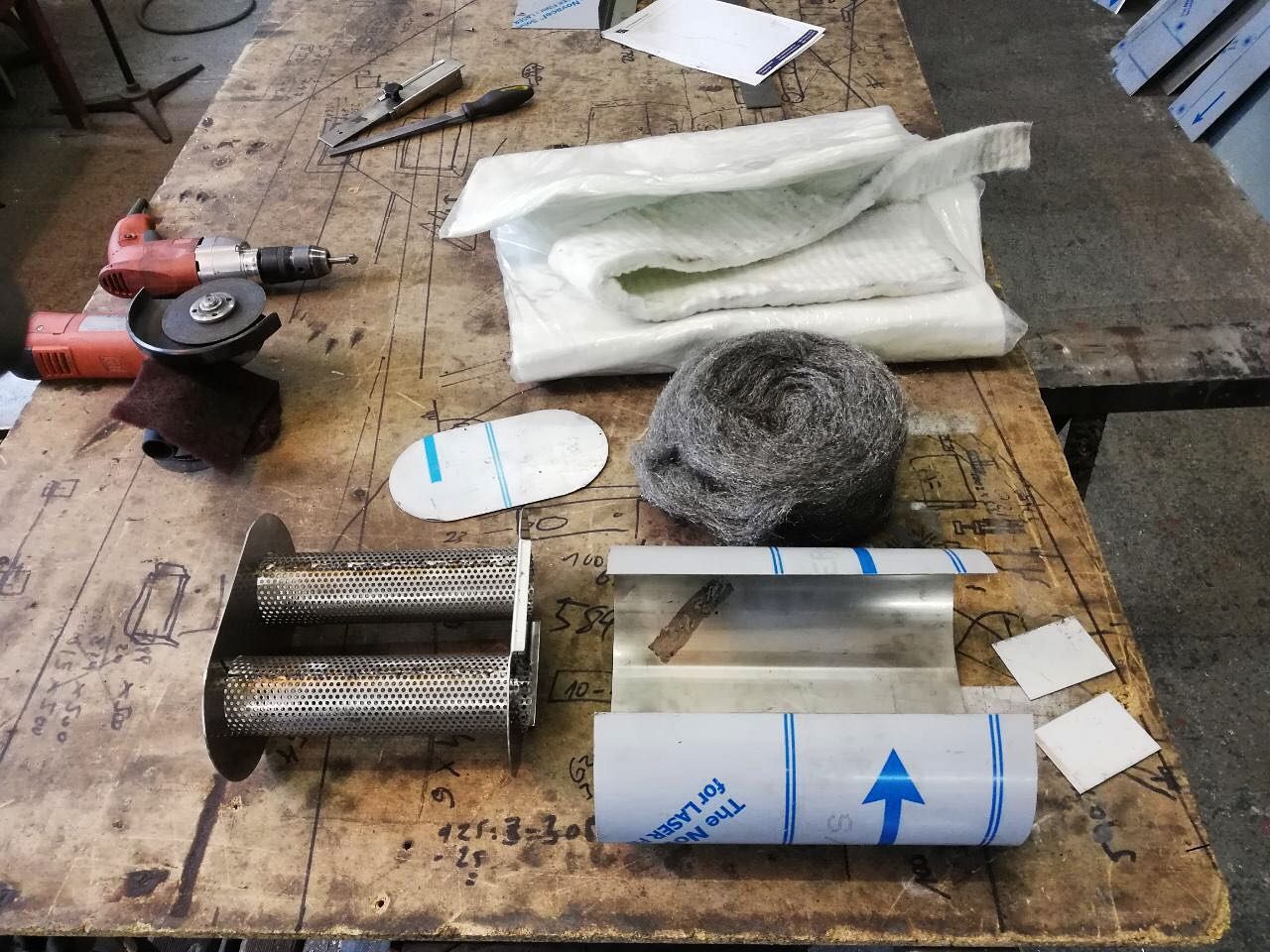 Teile für die selbst gebaute Abgasanlage